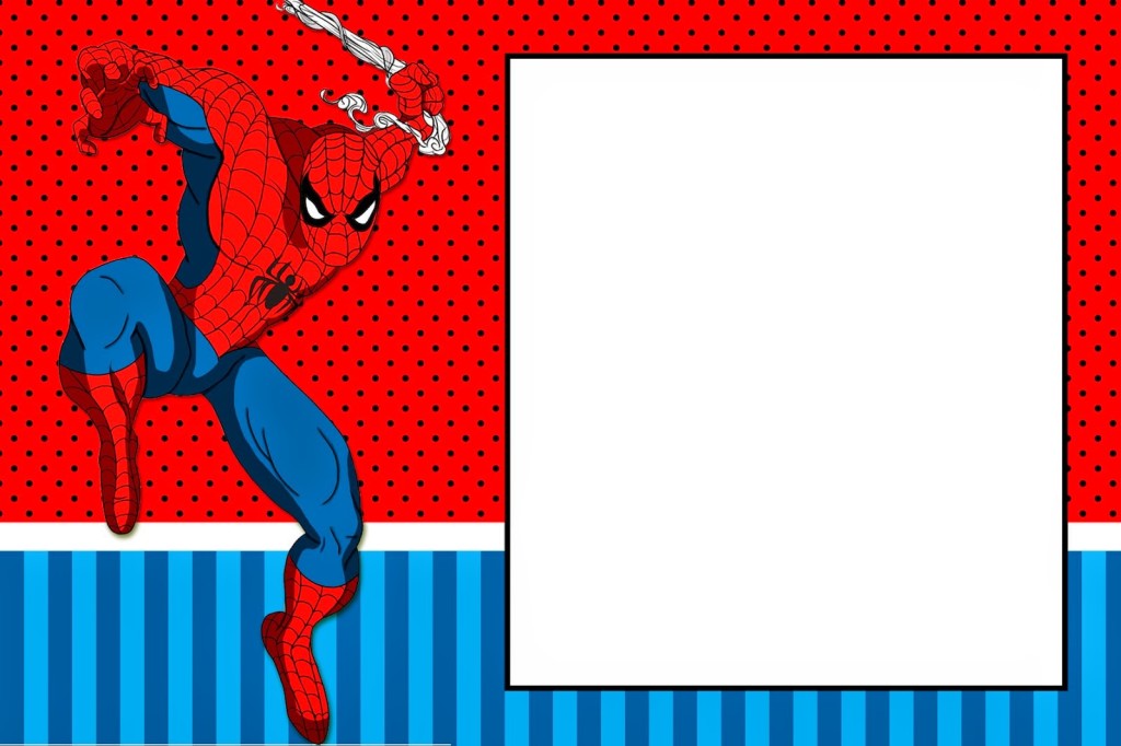 Convite Homem-Aranha Em Branco