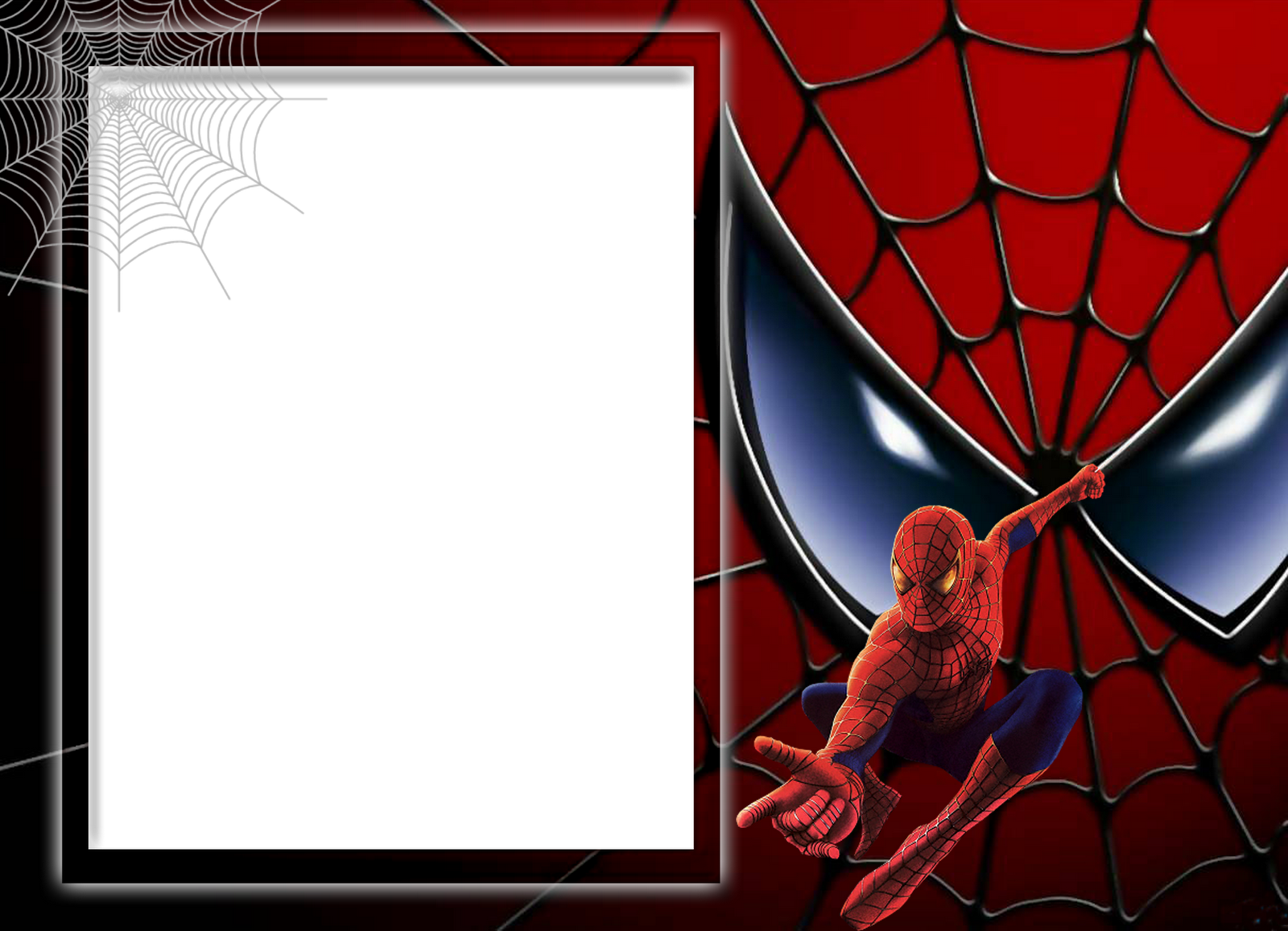 Convite Homem-Aranha Em Branco