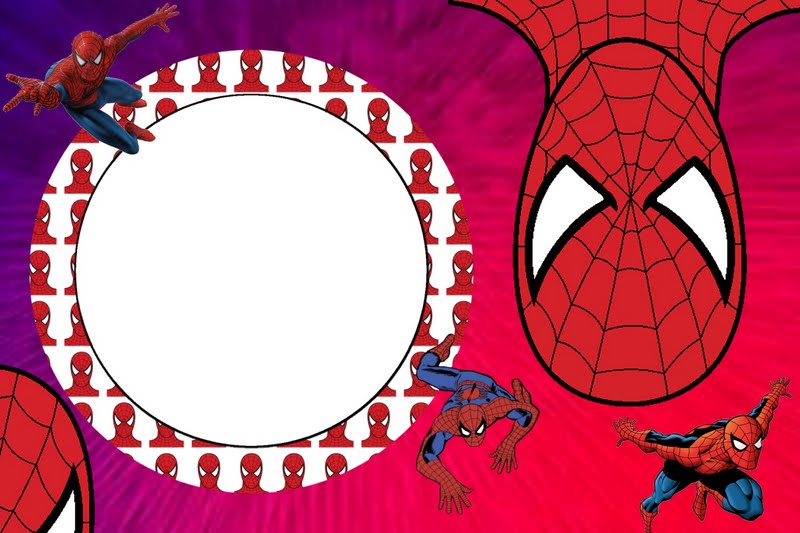 Convite Homem-Aranha Em Branco