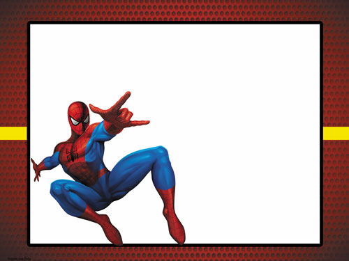 Convite Homem-Aranha Em Branco