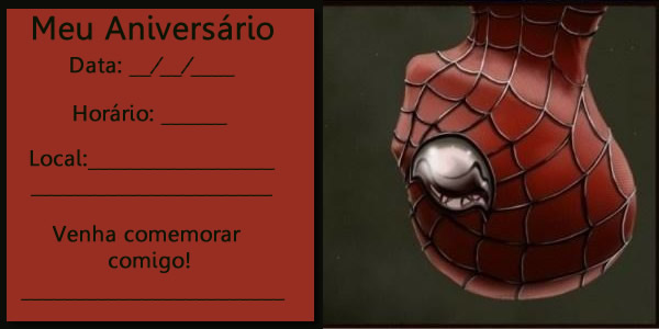 Convite Homem-Aranha Para Imprimir