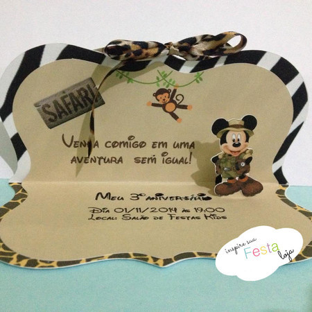 convite safari Mickey