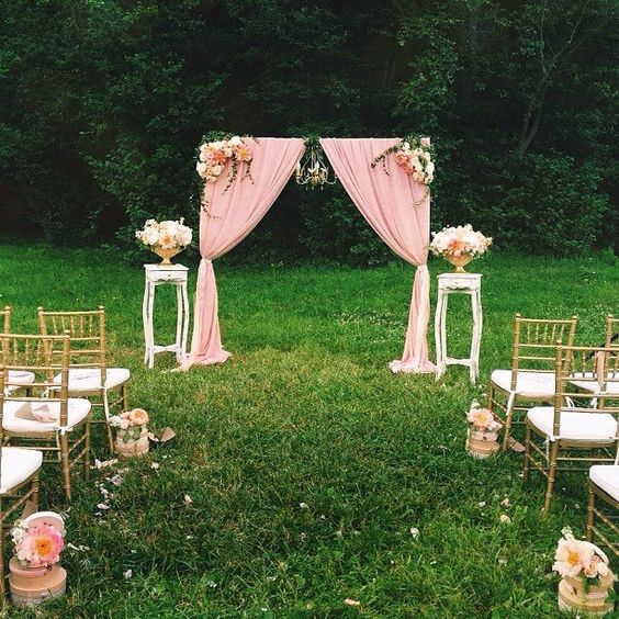 decoração de casamento simples Ao Ar Livre