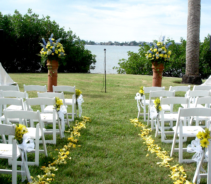 decoração de casamento simples Ao Ar Livre