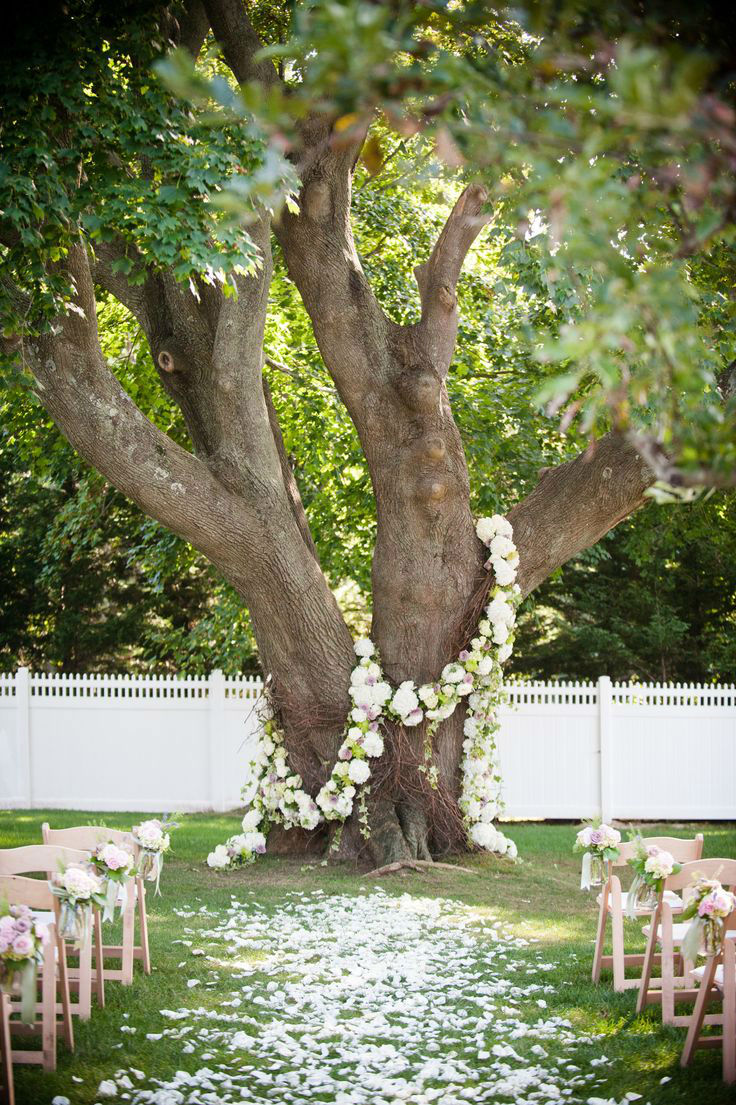 decoração de casamento simples Ao Ar Livre