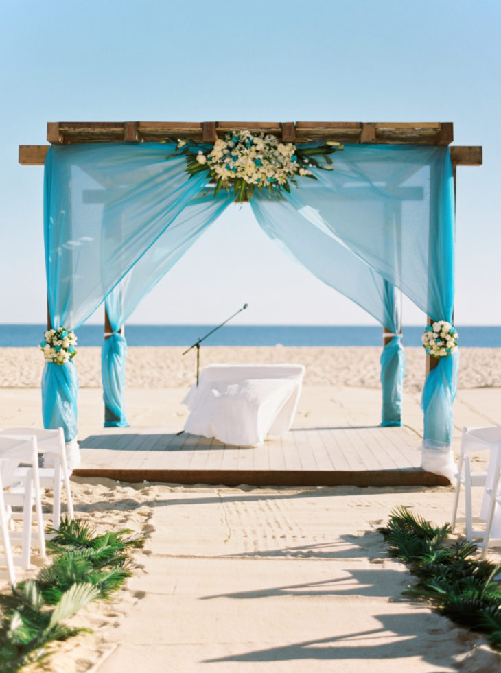 decoração de casamento simples Azul