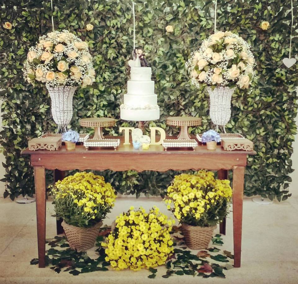 decoração de casamento simples Chácara