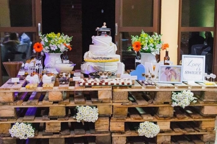 decoração de casamento simples Chácara