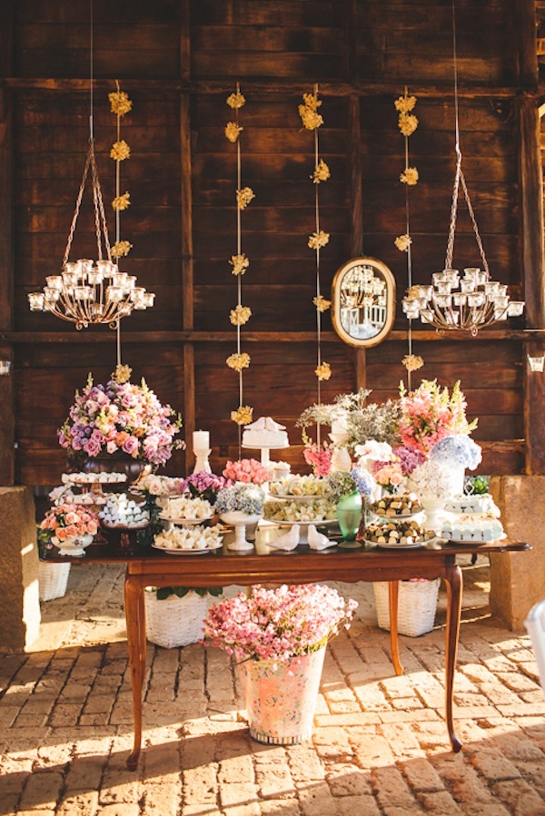 decoração de casamento simples Chácara