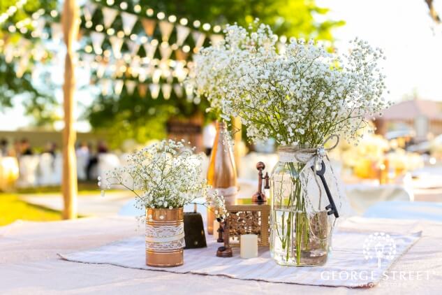 decoração de casamento simples Chácara