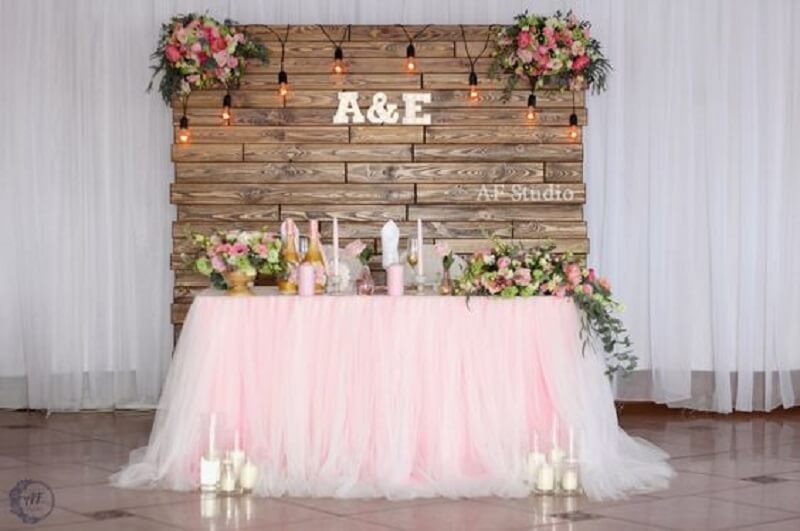 decoração de casamento simples Rosa