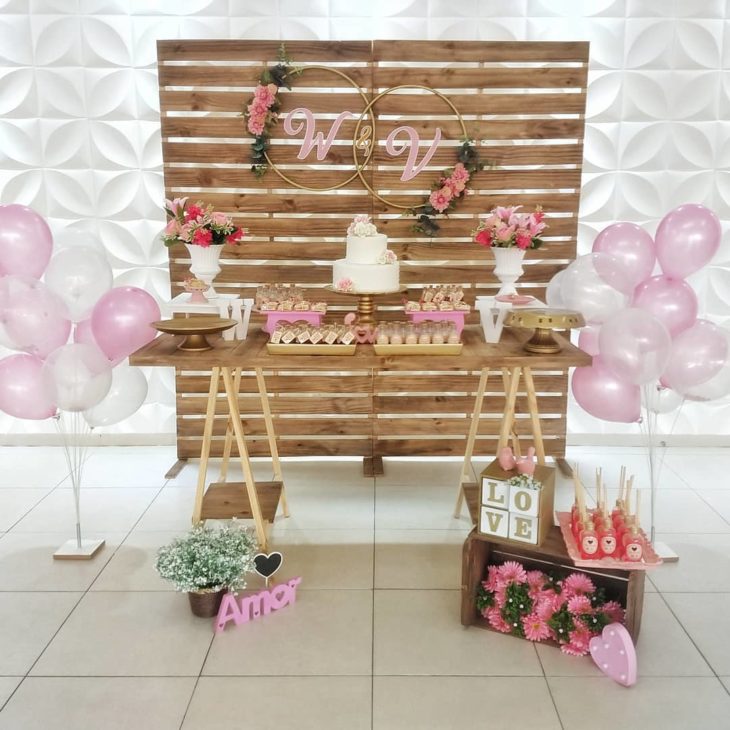 decoração de casamento simples Rosa