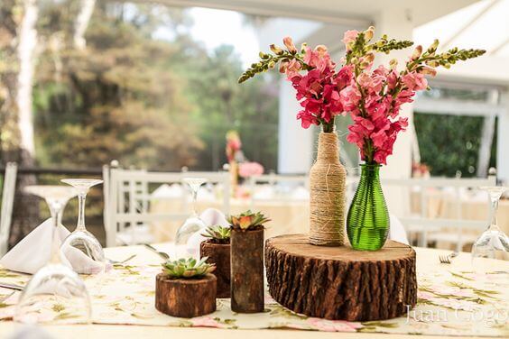 decoração de casamento simples Rústico