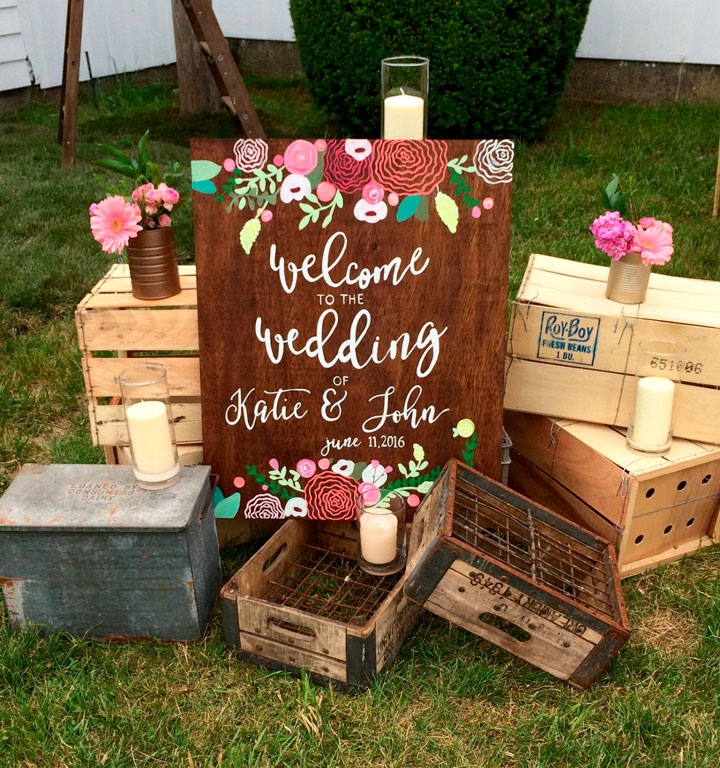 decoração de casamento simples Rústico