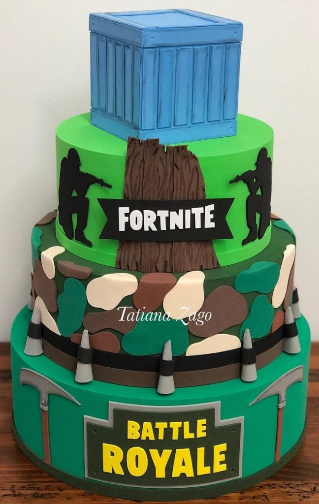 festa fortnite Bolo Decorado