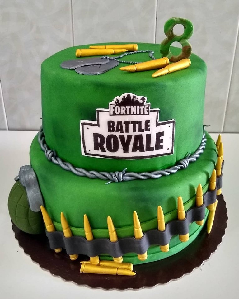 festa fortnite Bolo Decorado