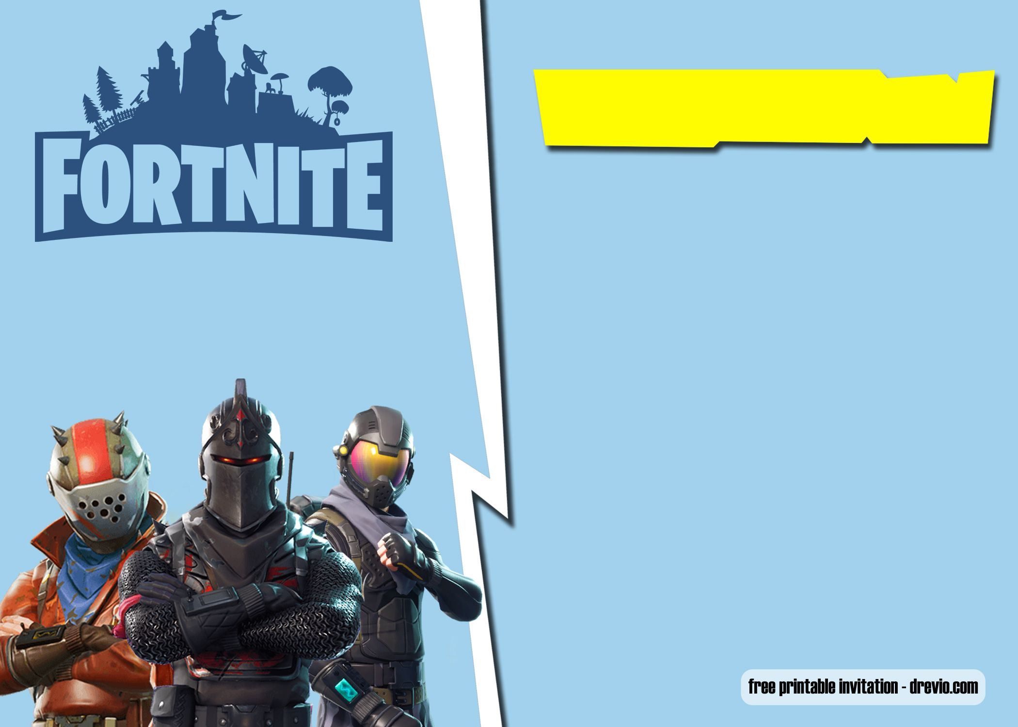 festa fortnite Convite