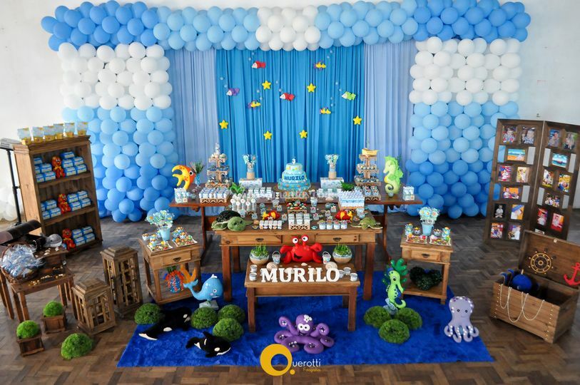 festa fundo do mar Azul