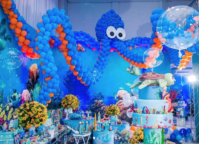 festa fundo do mar Infantil