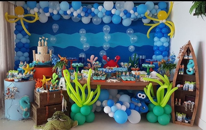 festa fundo do mar Infantil