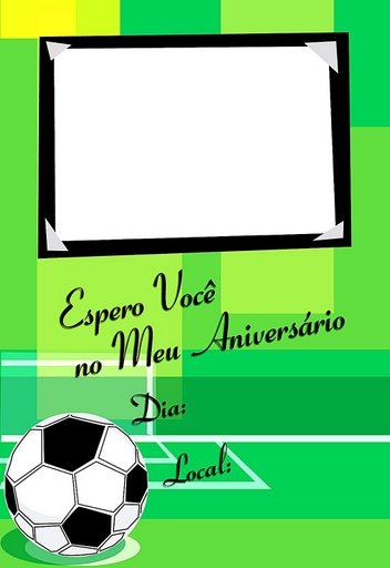 festa futebol Convite