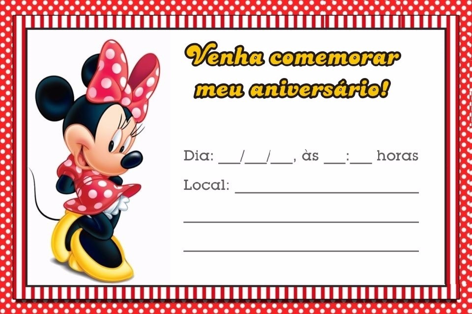 festa minnie Convite