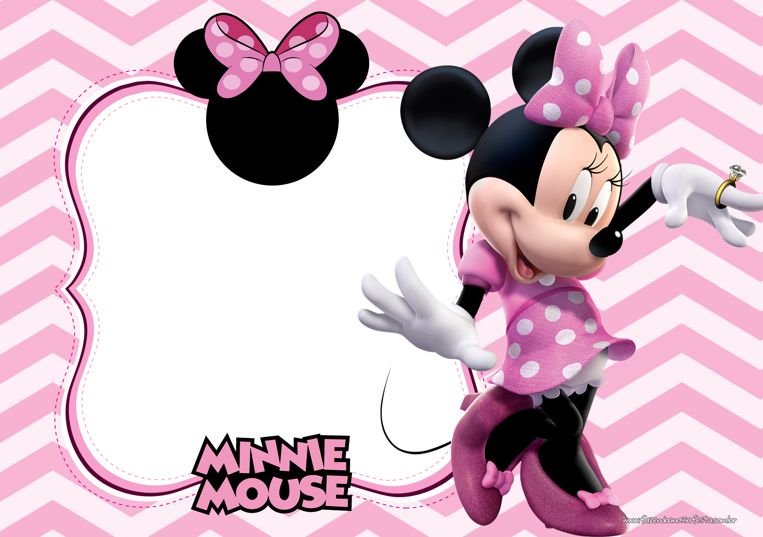 festa minnie Convite