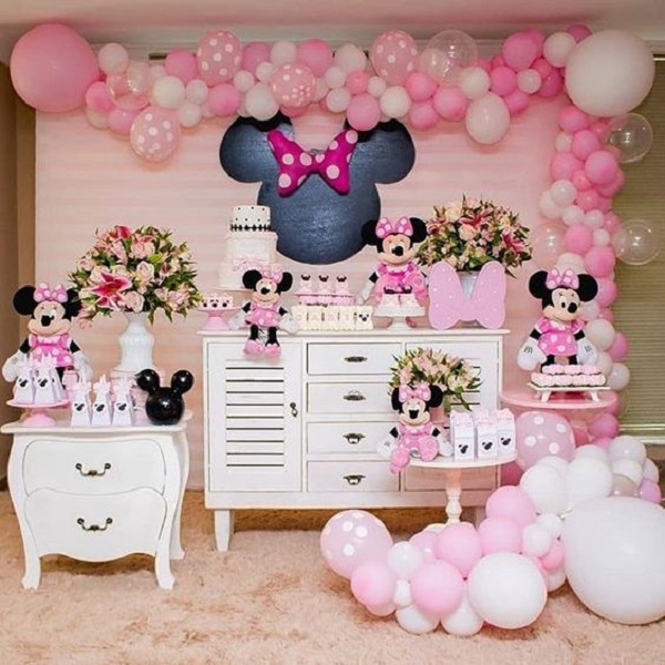 festa minnie Rosa