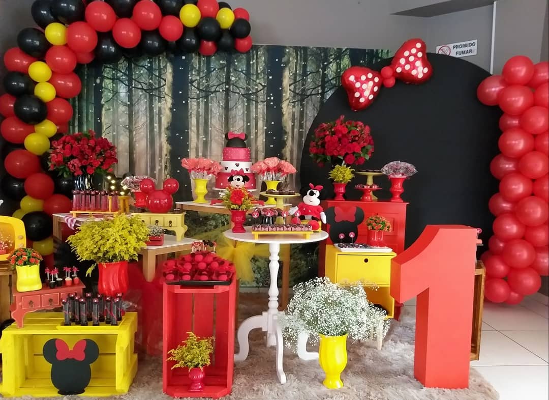 festa minnie Vermelha