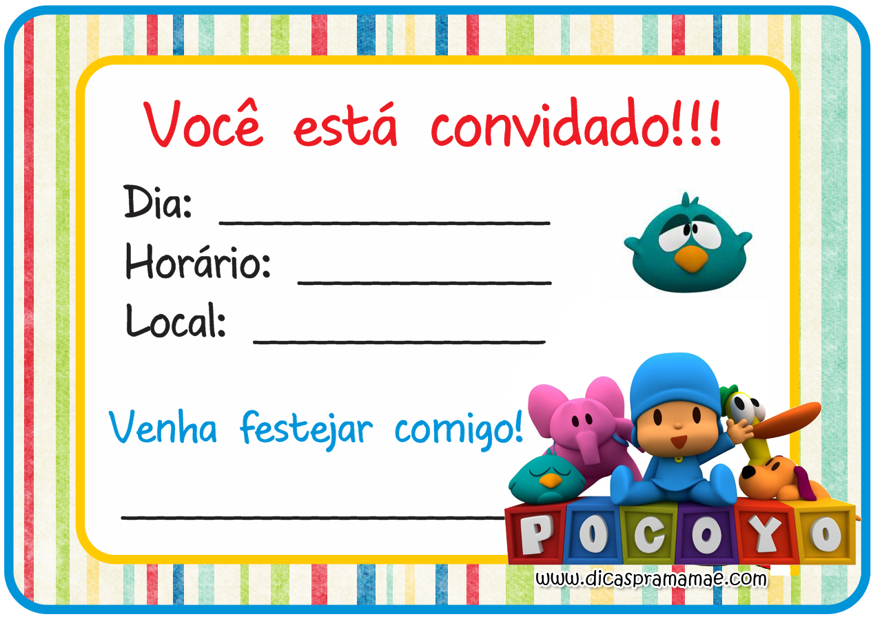 Festa Pocoyo Convite