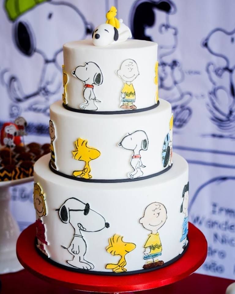 festa do snoopy Bolo