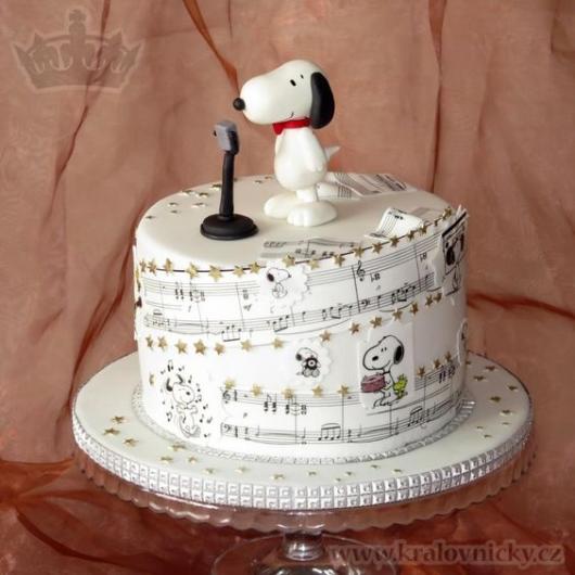 festa do snoopy Bolo