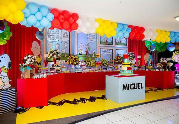 festa do snoopy E Charlie Brown