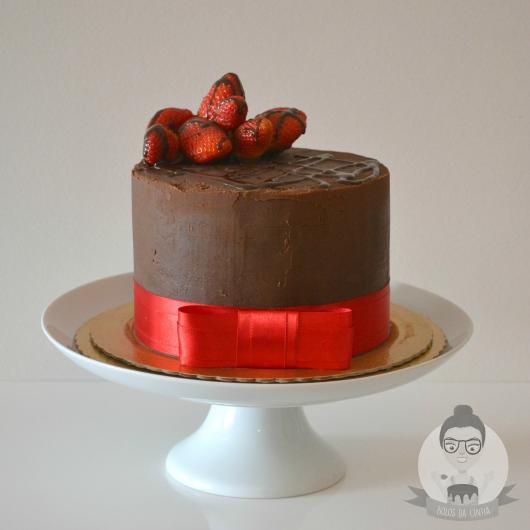 mini bolo decorado De Chocolate