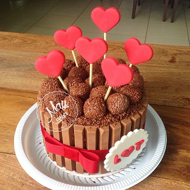 mini bolo decorado Dia dos Namorados