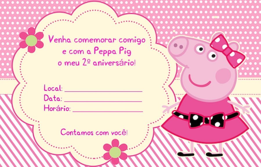 Festa Peppa Pig Convite