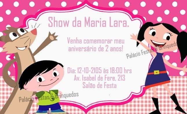 festa show da luna Convite