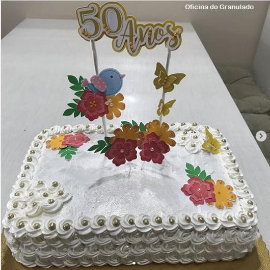 bolo 50 anos Chantilly