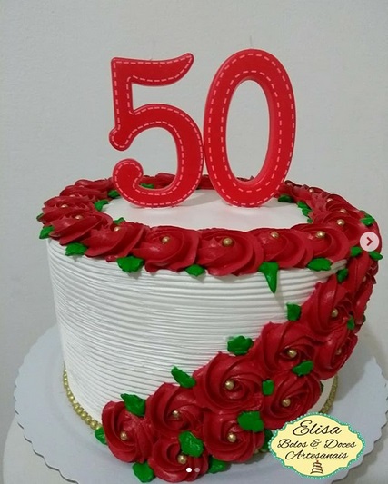 bolo 50 anos Chantilly