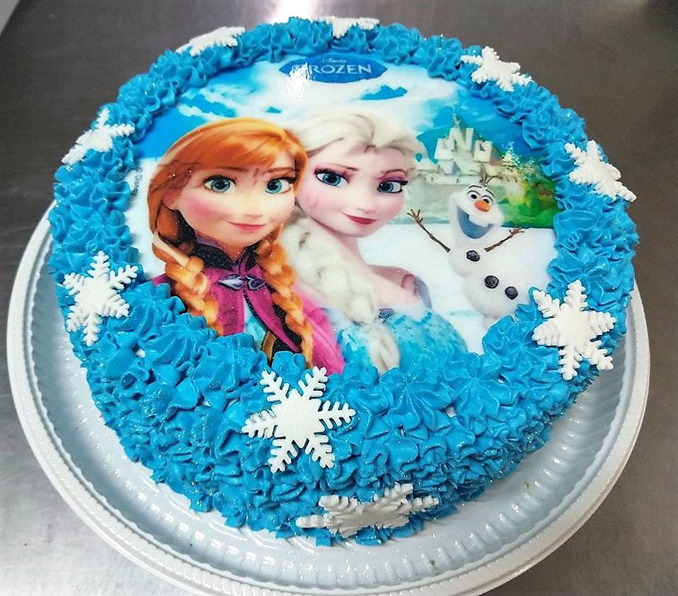 Bolo Com Papel Arroz Da Frozen