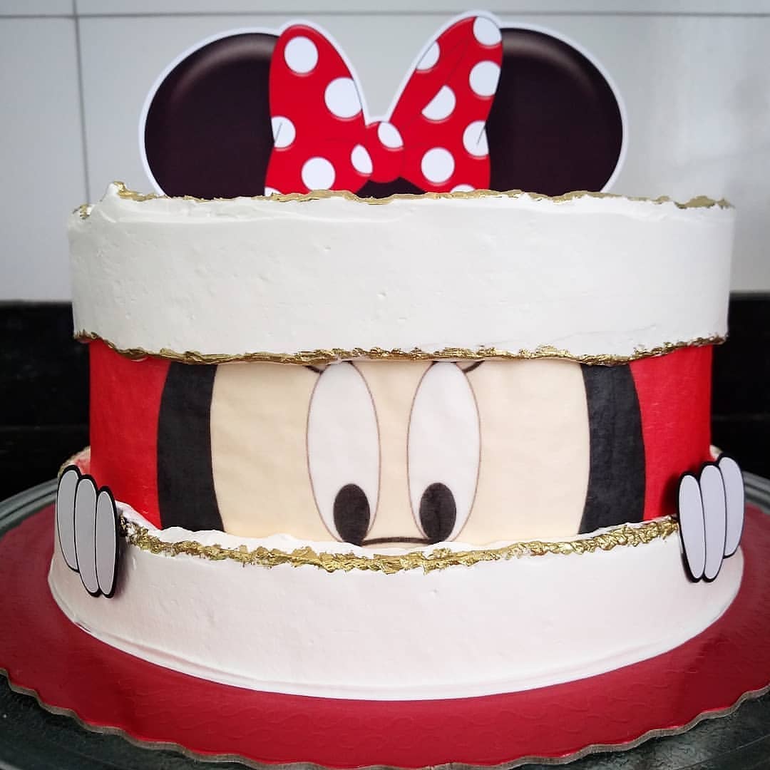 Bolo Com Papel Arroz Da Minnie