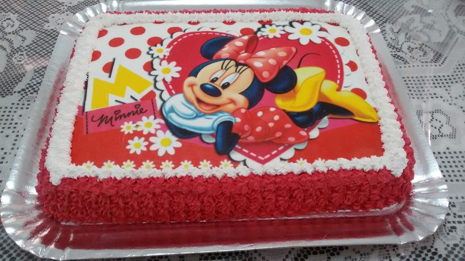 Bolo Com Papel Arroz Da Minnie