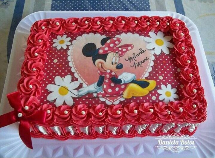 Bolo Com Papel Arroz Da Minnie