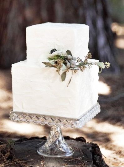 bolo de casamento quadrado Com Chantilly