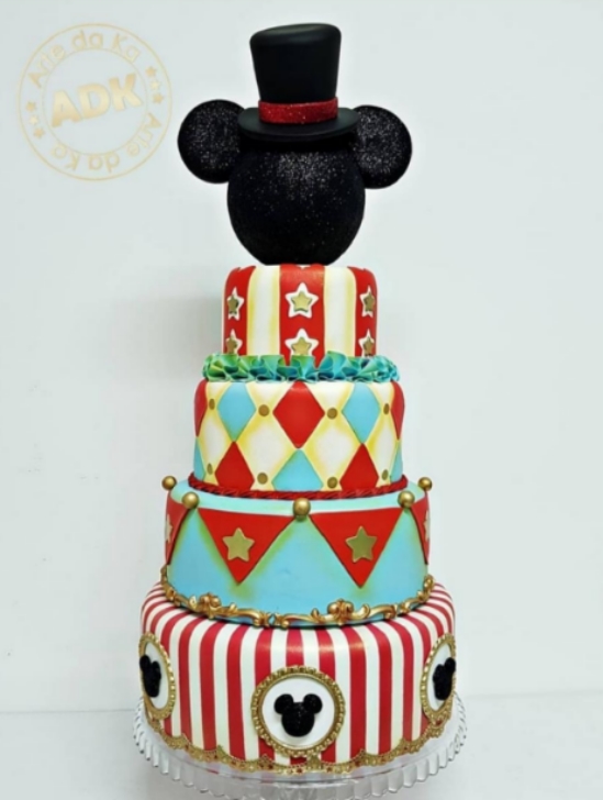 Bolo Fake Mickey Circo