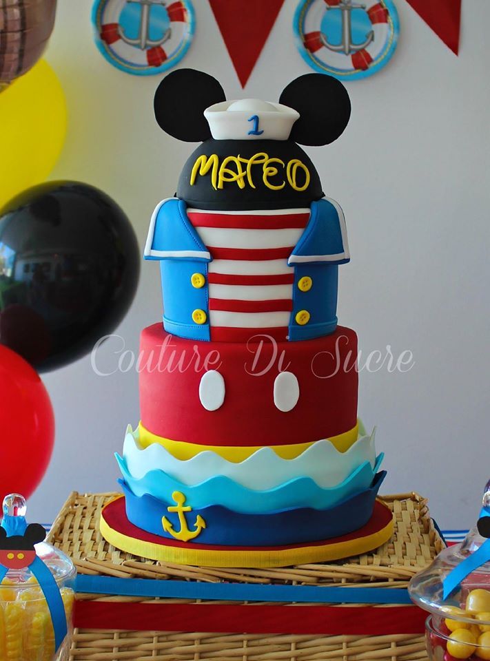 Bolo Fake Mickey Marinheiro