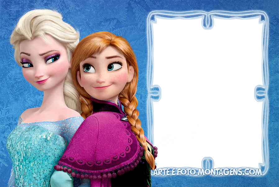 convite frozen Em Branco