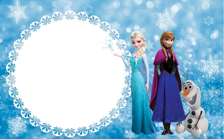 convite frozen Em Branco