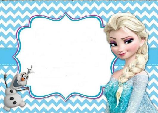 convite frozen Em Branco