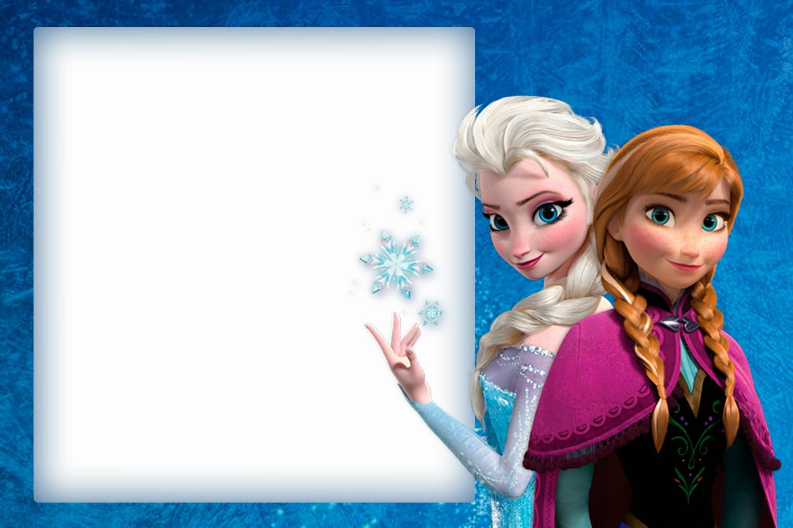 Convite online Frozen grátis para editar